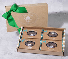 Load image into Gallery viewer, Sea Salt Toffee 16 oz: four 4 oz boxes, green ribbon