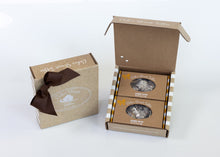 Load image into Gallery viewer, All Almond Toffee 8 oz: two 4 oz boxes, brown ribbon
