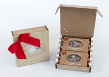 Load image into Gallery viewer, Semi Sweet Toffee 8 oz: two 4 oz boxes, red ribbon
